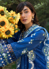 Floral Forest By Sardinia Unstitched 3 Piece Lawn Collection-Sapphire Flora